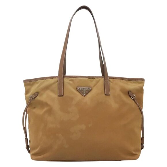 PRADA Tote Bag Nylon Brown Silver Auth 139072 - Picture 11 of 16